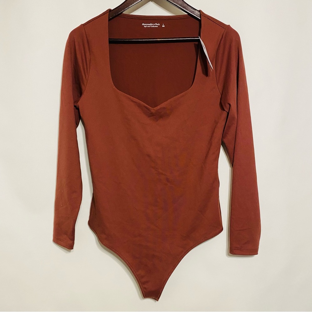 Abercrombie & Fitch Womens Seamless Double Layered Sweetheart Bodysuit Size L